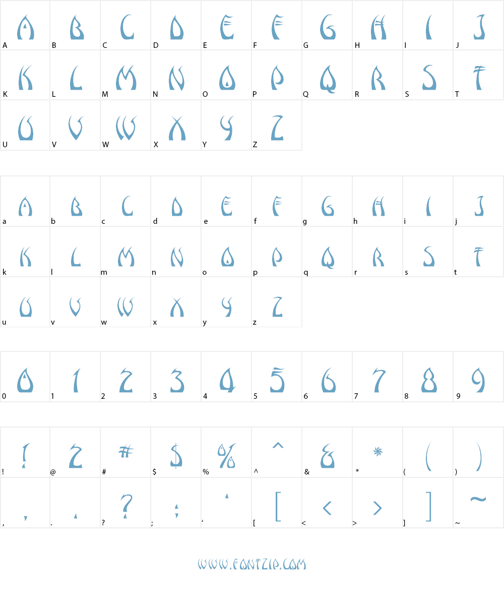 Windswept MF Font Character